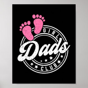 Cool Dads Club Father's Day From Daughter Funny Da Poster