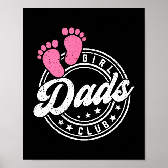 Cool Dads Club Father's Day From Daughter Funny Da Poster (Front)