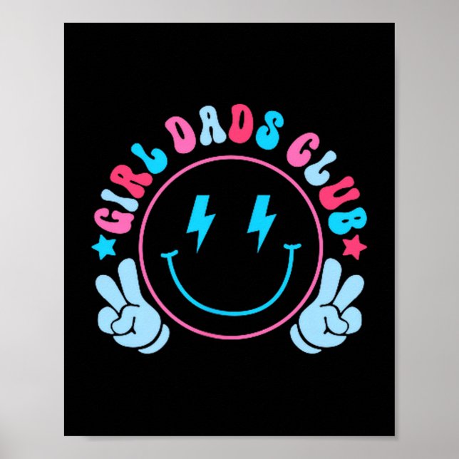 Cool Dads Club Father's Day From Daughter Son Funn Poster (Front)