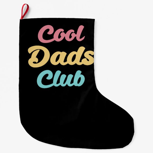 Cool Dads Club II Large Christmas Stocking (Front)