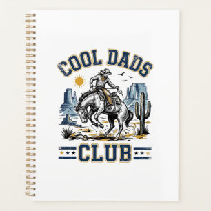 Cool Dads Club Vintage Cowboy Western Shirt Design Planner