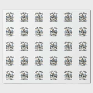 Cool Dads Club Vintage Cowboy Western Shirt Design Wrapping Paper