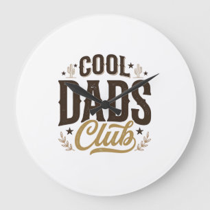 Cool Dads Club Vintage Dad Shirt Design_1 Large Clock