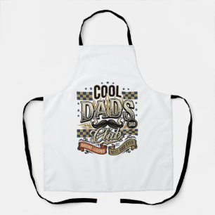 Cool Dads Club Vintage Engraving Dad Shirt Design_ Apron