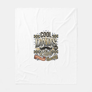Cool Dads Club Vintage Engraving Dad Shirt Design_ Fleece Blanket