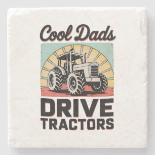 Cool Dads Drive Tractors Farmer Father’s Day Dad Stone Coaster