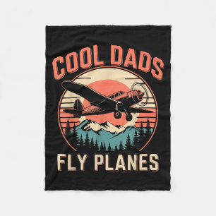 Cool Dads Fly Planes Funny Lot Dad Father's Day Av Fleece Blanket