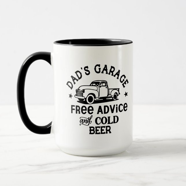 Cool Dad's garage word art  Mug (Left)