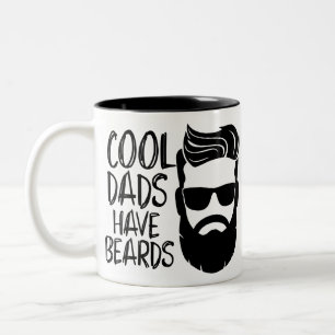 cool dads have beards Two-Tone coffee mug