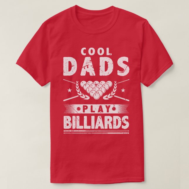 Cool Dads Play Billiards T-Shirt (Design Front)