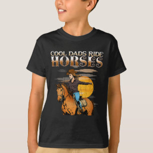 Cool Dads Ride Horses I Equestrian Pony Horse Fan T-Shirt