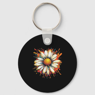 Cool Daisy With Blossoms For A Nice Summer Look  Key Ring