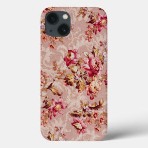 Cool Damask floral pattern Pink floral Retro iPhone 13 Case