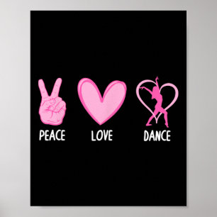 Cool Dance Art For Girls Women Dancing Lover Lyric Poster
