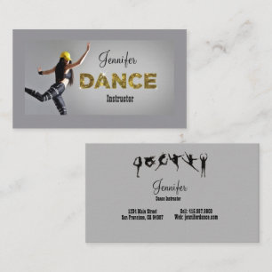 Cool Dance Instructor Business Cards