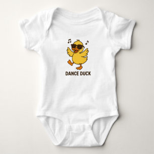 Cool Dancing Duck Baby Bodysuit