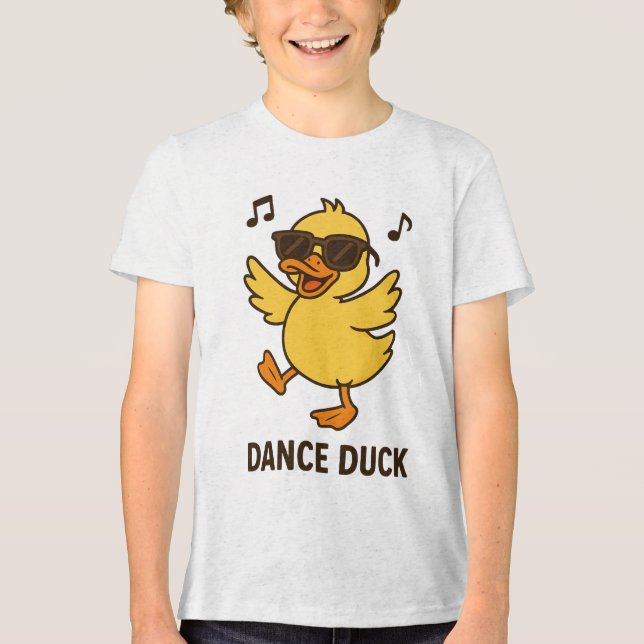 Cool Dancing Duck Tri-Blend Shirt (Front)