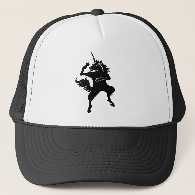 Cool dancing unicorn trucker hat (Front)