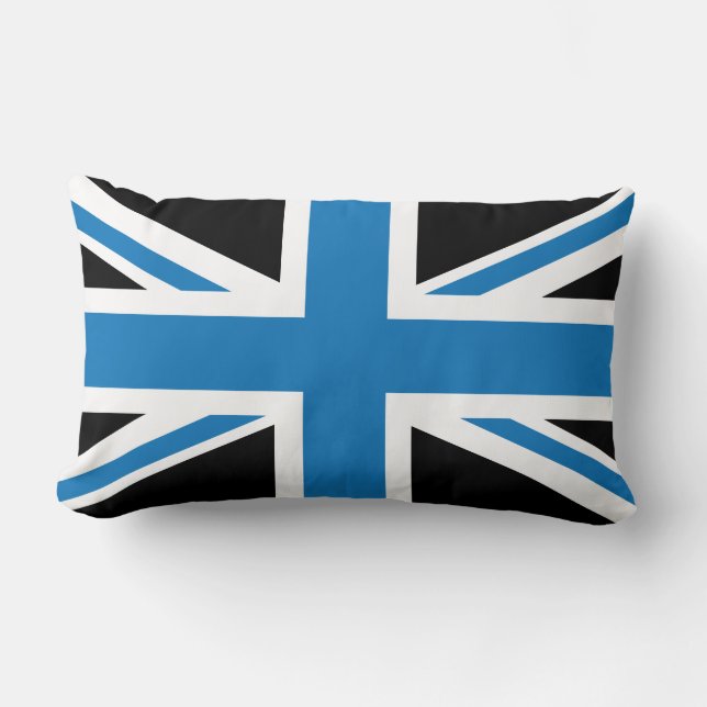 Cool Dark Blue Union Jack British(UK) Flag Lumbar Cushion (Front)