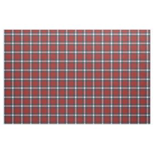 Cool Dark Blue White Red Buffalo Lumberjack Plaid Fabric