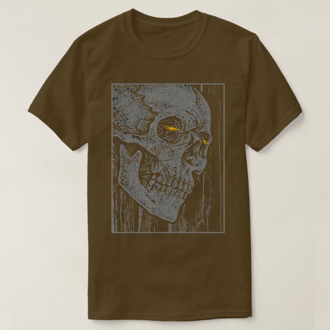 Cool Death Skull Skeleton Short Sleeve T-Shirt (Design Front)