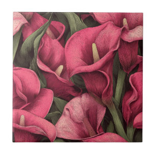 Cool Decorative Calle Lilies  Tiles  For Spa-Style