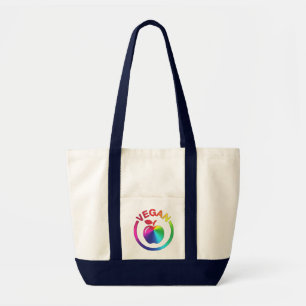 cool decorative rainbow vegan grocery bag handbag