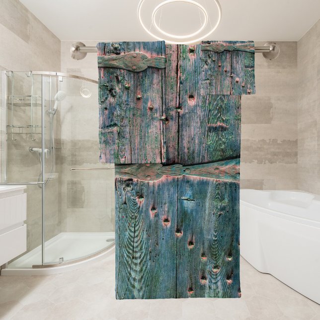 Cool decorative wooden gate   bath towel set (Creator Uploaded)