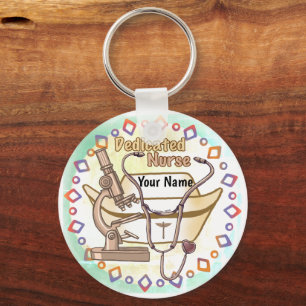 Cool Dedicated Nurse Key Ring