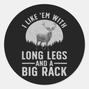Cool Deer Hunting Art For Men Women Hunting Wildli Classic Round Sticker