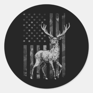 Cool Deer Hunting Design For Men Women Deer Hunter Classic Round Sticker