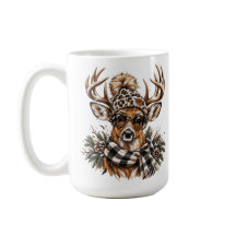 Cool Deer Leopard Hat Christmas Cosy Christmas