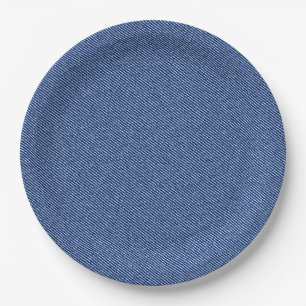 Cool Denim Blue Jeans Paper Plate