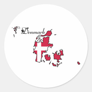 Cool Denmark Classic Round Sticker