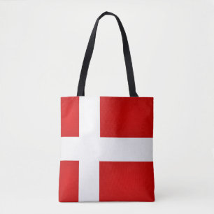 Cool Denmark Flag Fashion Tote Bag