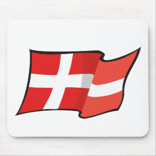 Cool Denmark Flag Mouse Mat