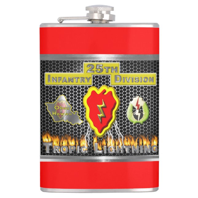 Cool Design 25th Infantry Division Hip Flask (Front)