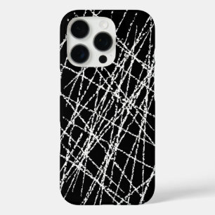 Cool Design in Black and White iPhone 16 Pro Case