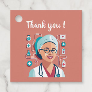 cool design to thank the nurses favour tags