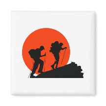 cool designer magnet love hiking