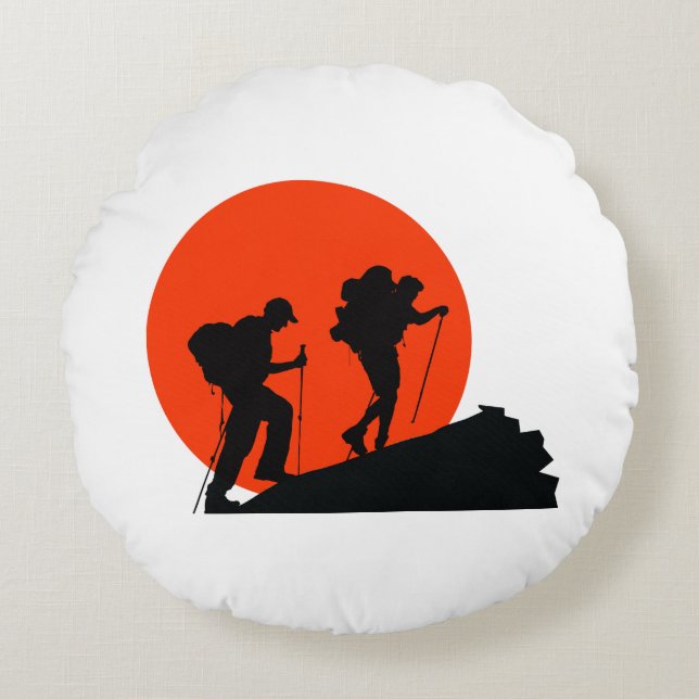 cool designer pillow i love hiking (Front)