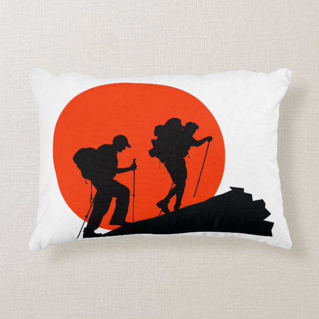 cool designer pillow i love hiking (Front)