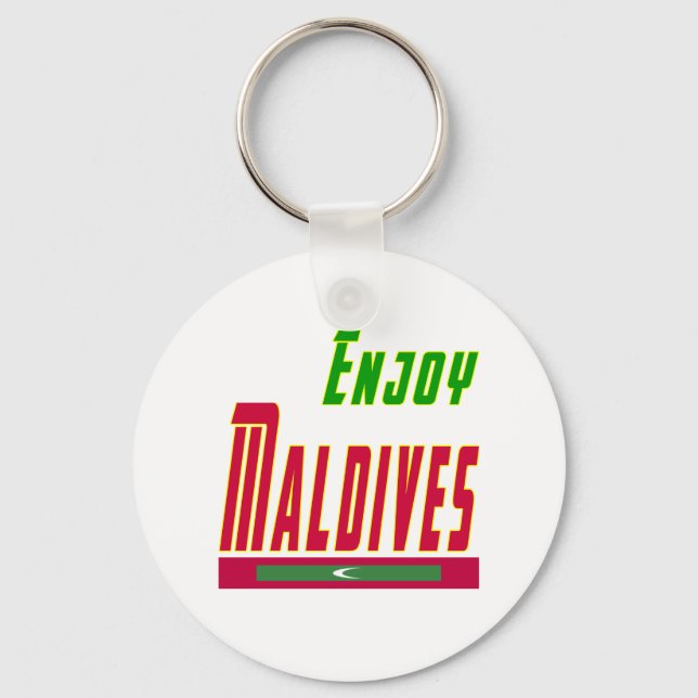 Cool Designs For Maldives Key Ring (Front)