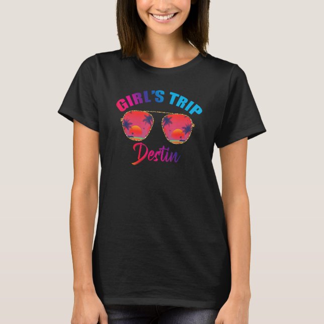 Cool Destin Girls Trip 2023 Beach Sunset Besties T T-Shirt (Front)
