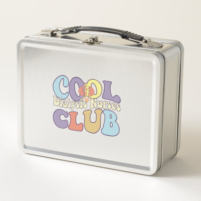Cool Dialysis Nurses Club RN Nephrology Metal Lunch Box (Front)