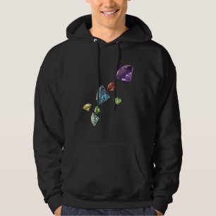 Cool Diamond Shape Jewellery Sparkle Bling Graphic Hoodie