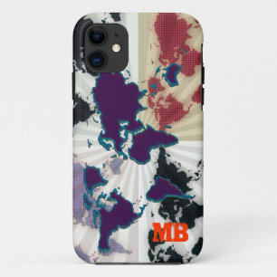 cool different world map iPhone 11 case