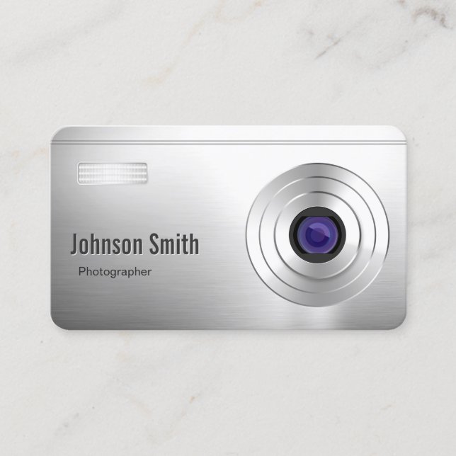 Cool Digital Camera Look - Photographer Rounded Business Card (Front)