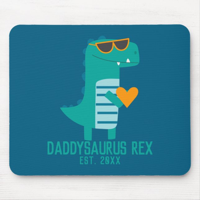 Cool Dino Daddysaurus Rex New Dad Fathers Day  Mouse Mat (Front)