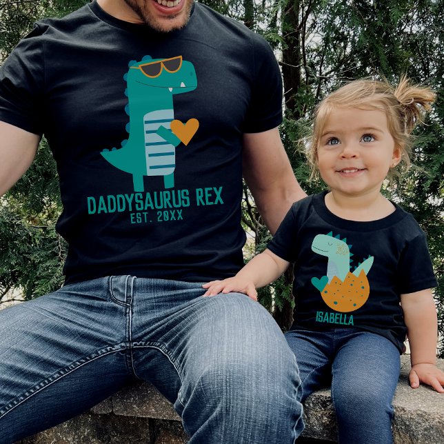 Cool Dino Daddysaurus Rex New Dad Father's Day T-Shirt (Creator Uploaded)